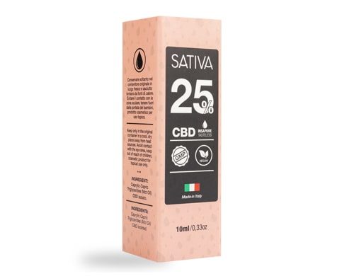 Becher von CBD Öl 10 ml bis 25% - Sativa