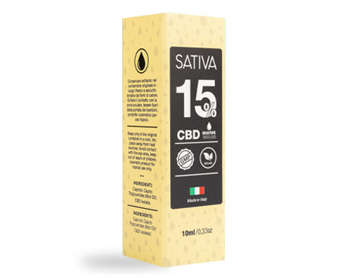 Becher von CBD Öl 10 ml bis 15% - Sativa
