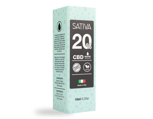 Becher von CBD Öl 10 ml bis 20% - Sativa