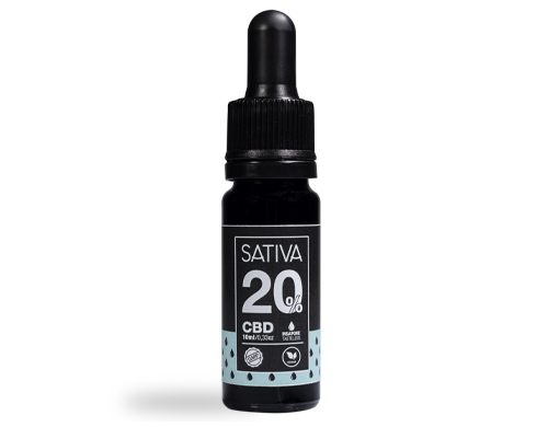 Flasche von CBD Öl 10 ml bis 20% - Sativa