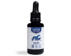 Flasche von CBD Öl für Pets 30 ml bis 2,5% - Sativa