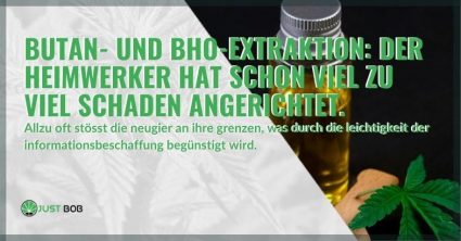 BHO und Butanextraktion: die Gefahren des Heimwerkens