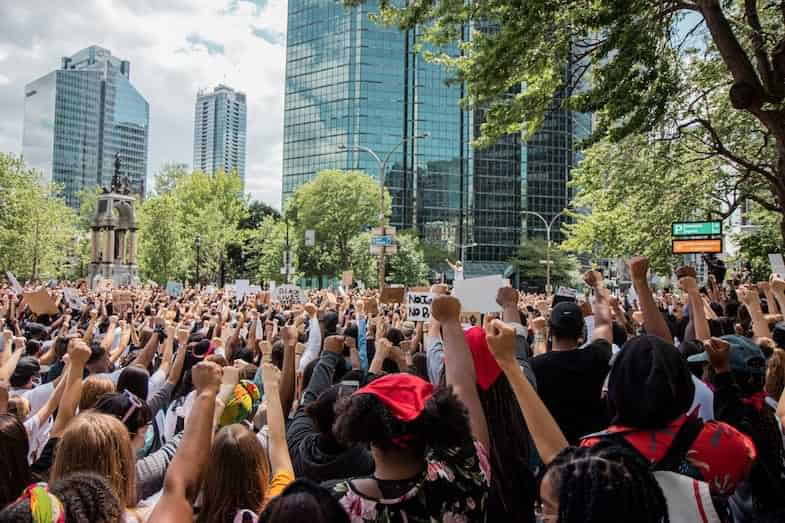 Demonstranten vom 20. April anlässlich des Cannabis-Tages