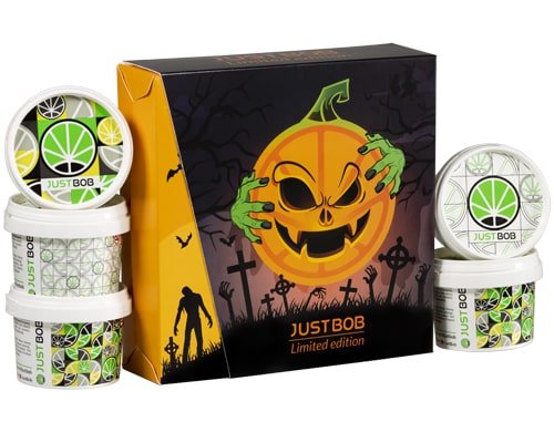 Halloween-kit mit 5 Sorten von cbd blüten
