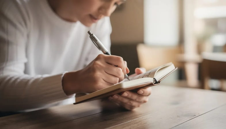 Eine Person, die die Wirkungen von CBD beobachtet.